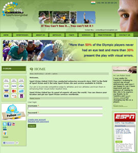 Sports Vision Global Website Design Service 