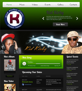 Kid Kirby Music Group Website Design 