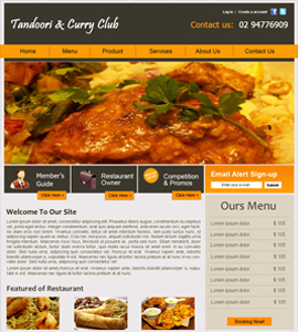 Tandoori Club Takeaway Website Design 
